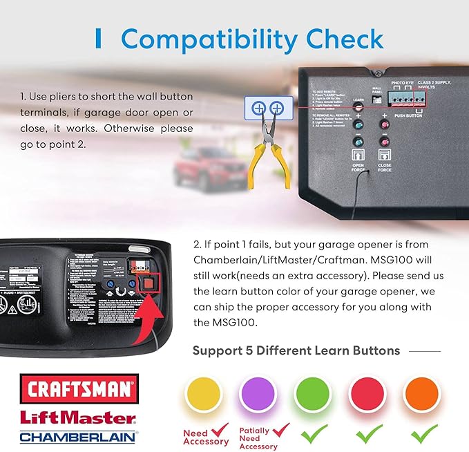 meross Smart Garage Door Opener Remote, APP Control, Compatible with Alexa and SmartThings, Multiple Notification Modes, No Hub Needed