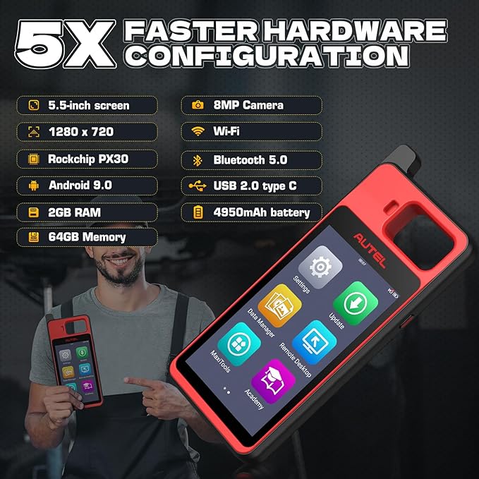 2025 Autel MaxiIM KM100 (X) Scanner, Same as KM100 KM100E, Lifetime Free Updates, Lite of IM508 IM508S IM608, 700+ Models Coverage, 60s Gen, Built-in APB112 ($239), 2GB & 64GB 9.0 OS, Auto VIN/Scan