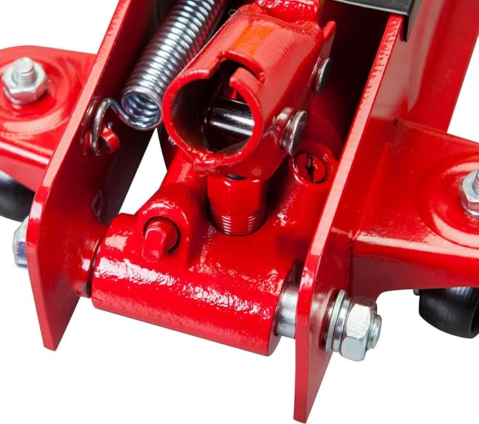 BIG RED T825051-1 Torin Hydraulic Low Profile Trolley Floor Jack with Single Piston Quick Lift Pump, 2.5 Ton (5,000 lb) Capacity - Red