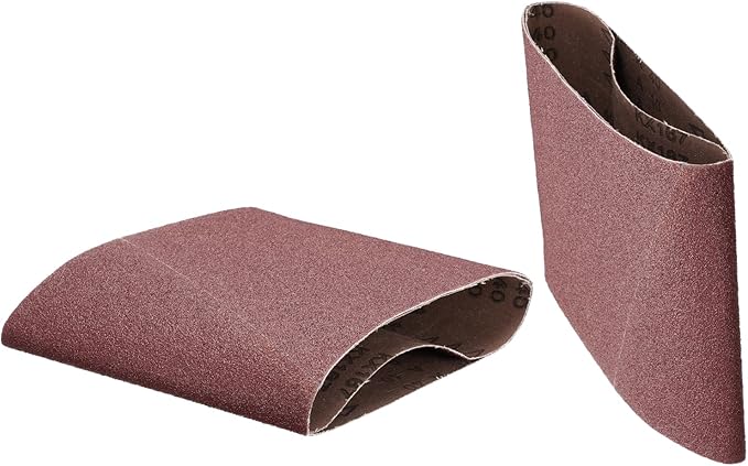 uxcell 2pcs 8" x 19" Sanding Belts 40 Grits Aluminum Oxide Abrasive Belt Sander Paper Sanding Papers for Metal Wood Grinding Polishing, Reddish Brown
