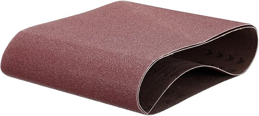 uxcell 2pcs 8" x 19" Sanding Belts 80 Grits Aluminum Oxide Abrasive Belt Sander Paper Sanding Papers for Metal Wood Grinding Polishing, Reddish Brown