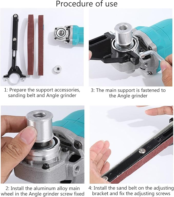 Electric Belt Grinder Belt Sander Attachment Angled Grinder Modified Sand Belt Machine Belt Sander Polisher Belt Sanding Belt Adapter