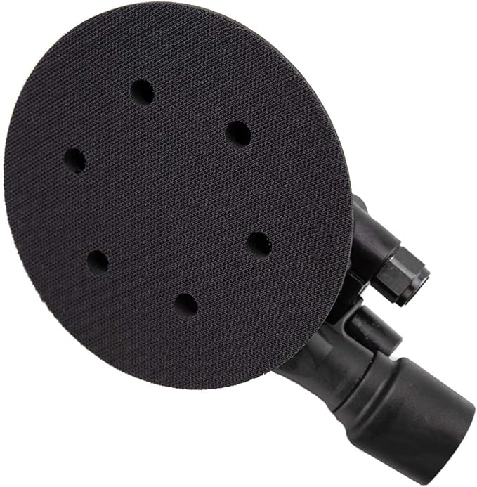 POWERTEC AS63160 Pro Series 6 in Random Orbital Sander - Pneumatic Vacuum Palm Sander 6” x 3/16” Diameter Tool