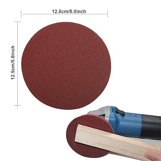 Sander for Drill Attachment 12 pcs 5" Sanding Discs Pad Kit,Drill Sanding Attachment Grinder Sanding Attachment,Drill Sanding Kit Emery Cloth for Drill Grinder Rotary Disc Sanders Attachment for Drill