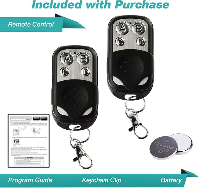 GARAGE STOP 2X for 893LM Chamberlain Craftsman Liftmaster Garage Door Opener Remote, 1993 to Present Garage Clicker, Garage Door Remote Keychain