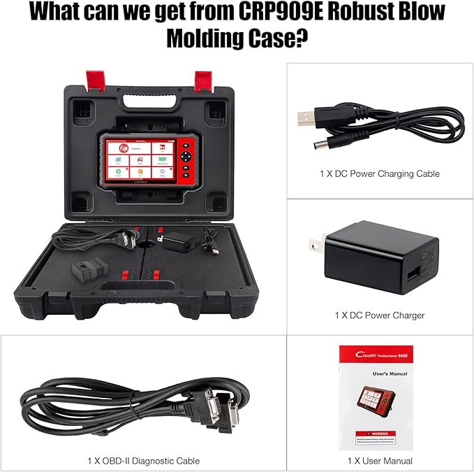 LAUNCH CRP909E Elite Full System OBD2 Scanner,2025 OE-Level Car Diagnostic Scan Tool,28+ Reset Service,TPMS,SAS,DPF,ABS Bleeding,2 Years Free Update