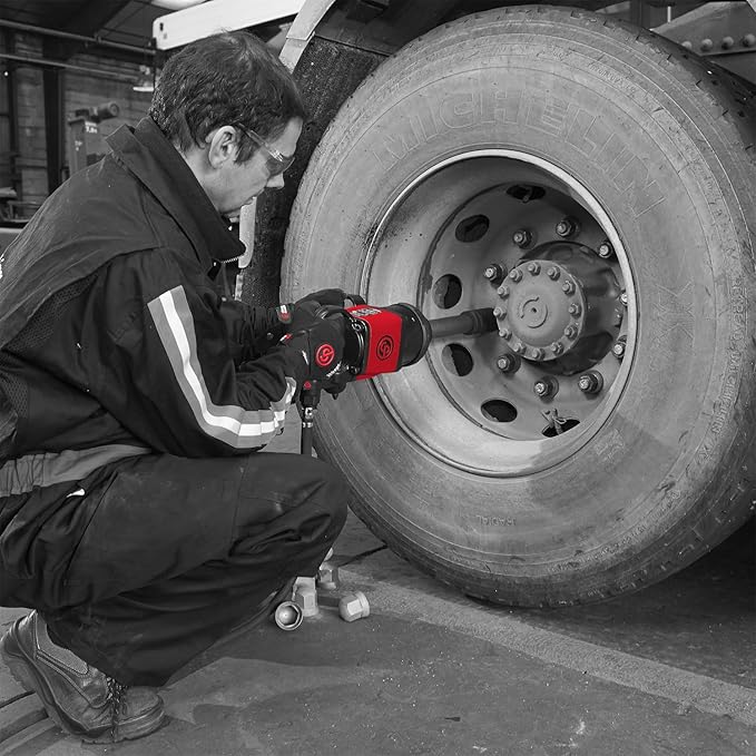 Chicago Pneumatic CP7782-6 Air Impact Wrench (1 Inch), 6 Inch Ext. Anvil, Air Gun Industrial Repair & Assembly Tool, D-Handle , Pinless Rocking Dog, Max Torque Output 1920 ft. lbf/2600 Nm, 5200 RPM