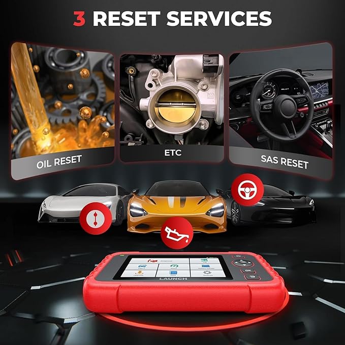 LAUNCH OBD2 Scanner CRP123X Elite Car Scanner, 2025 Lifetime Free Online Update Diagnostic Scan Tool with SAS/Throttle Reset, ABS SRS Transmission Car Check Engine Code Reader, Auto VIN, Battery Test