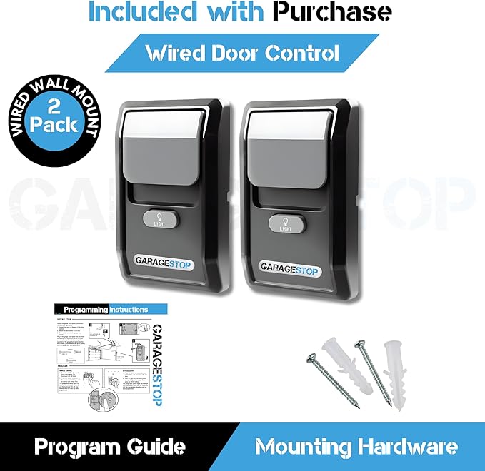 Garage Stop 2X for LiftMaster Garage Door Opener Wall Mount, 882LMW Compatible Multi-Function Liftmaster Wall Control Panel, Liftmaster Security+ 2.0, Liftmaster MyQ Garage Door Opener