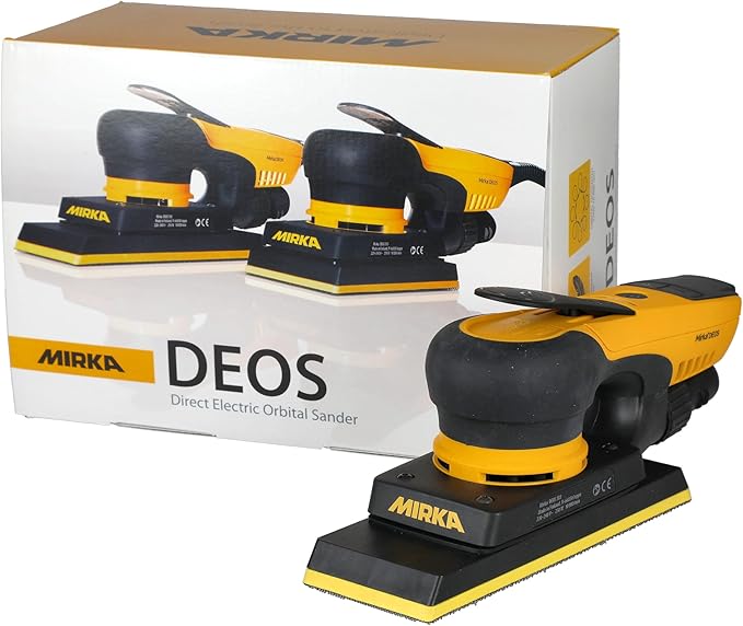 Mirka DEOS Direct Electric Orbital Sander Tool 383XCV / 2.75 inch x 8 inch / 3mm orbit/Dust-free Sanding / MID3830201US