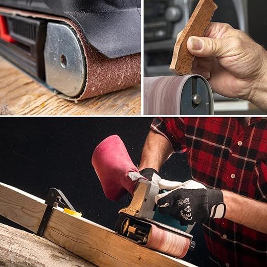 3 x 21 Inch Sanding Belts 60 Grits - 6 Pack Sander Belts for Belt Sander Aluminum Oxide Sanding Belt Best for Sanding Wood,Metal and Paint-6 Pack
