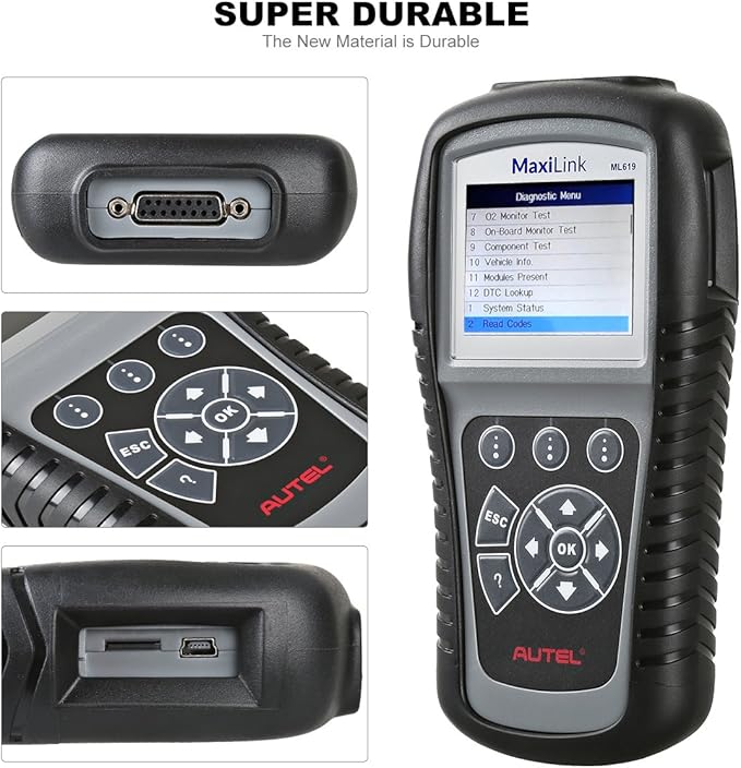 Autel MaxiLink ML619 OBD2/EOBD Code Reader with ABS/SRS Diagnostic (Upgraded Version of AL619)