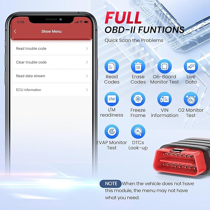 THINKCAR Thinkdiag Mini Bluetooth OBD2 Scanner, OEM Full System Diagnostic Scan Tool for iOS and Android, Check Engine Light Fault Car Code Reader