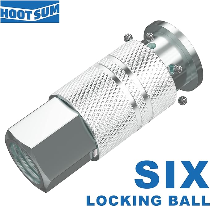 3/8’’ High Flow Air Hose Fittings Set, 3PCS 3/8 Body I/M Industrial Air Coupler and 8PCS 3/8 Body Air Plug with 1/4 Inch NPT Threads Size, 12PCS Air Compressor Accessories Quick Connect Set