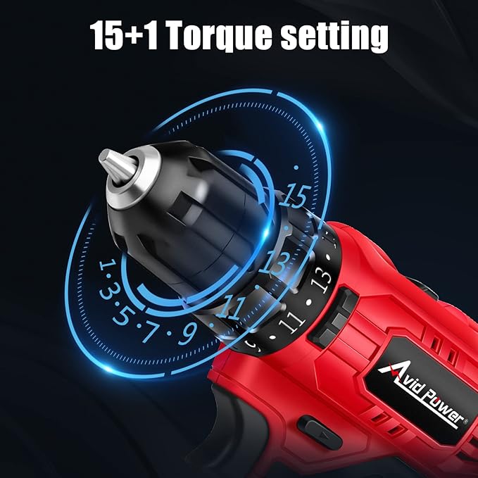 AVID POWER 20V Cordless Drill Set, 320 In-lbs Torque Power Drill/Driver Kit with Drill Brush, 2 Variable Speed, 3/8'' Keyless Chuck (Drill Bit Set Not Included)