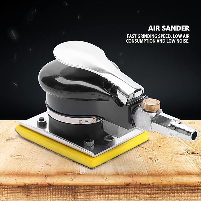 Jitterbug Sander,Deosdum Air Belt Sander 71x100Mm Handheld Air Sander Grinder Polisher Pneumatic Polishing Tool 10000Rpm Belt Pneumatic Air Belt Sander Sander
