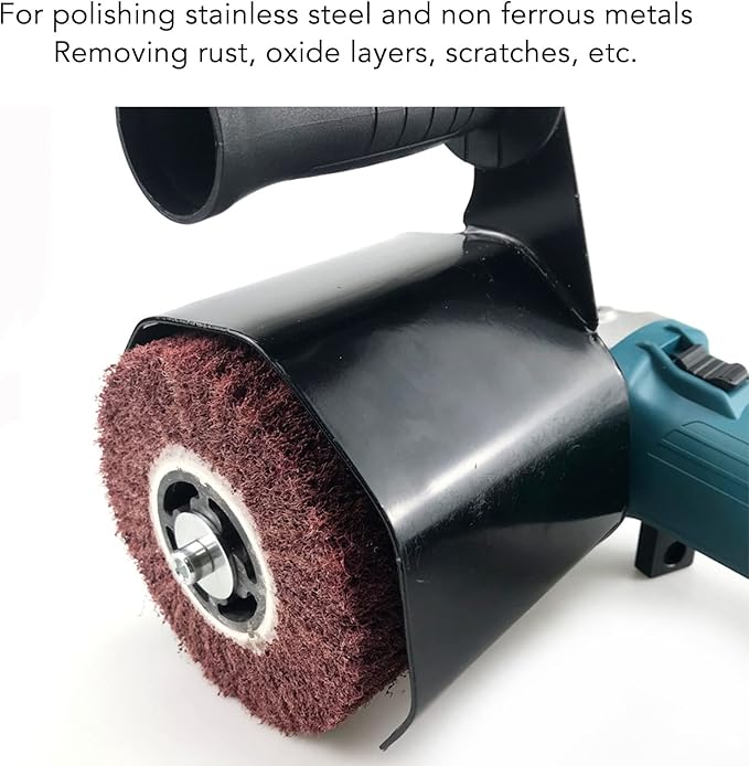 Burnishing Machine Kit Electric Sander Polisher Angle Grinder Attachment for Wood Metal Grinding M10
