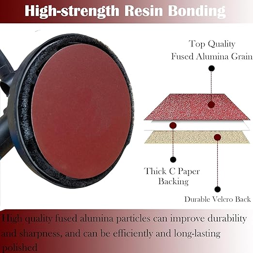 20 PCS 7 Inch 80 Grit Sanding Discs Sandpaper -7" Hook-and-Loop Aluminum Oxide Sander Paper Grinding Polishing for Drywall Random Orbit Sander