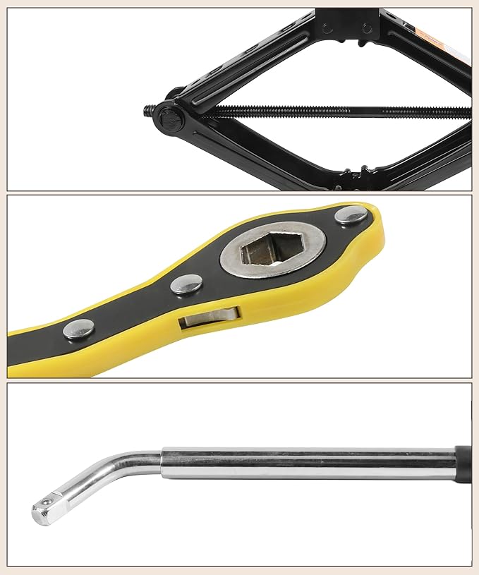 Car Jack Kit,Scissor Jack,Scissor Lift Jack for Car 2 Ton,Car Accessories Car Jack Tire Jack Tool Kit,Universal Car Emergency Kit with Lug Wrench,Portable Tire Changing Kit for Car Truck SUV