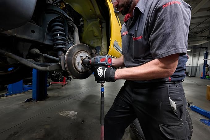 Ingersoll Rand 2236QPTIMAX DXS2 1/2" Air Impact Wrench, Quiet, 1500 ft-lb Torque, Titanium Hammercase, Pin Retainer, Pistol, Interchangeable Anvil, Multi-functional Tool