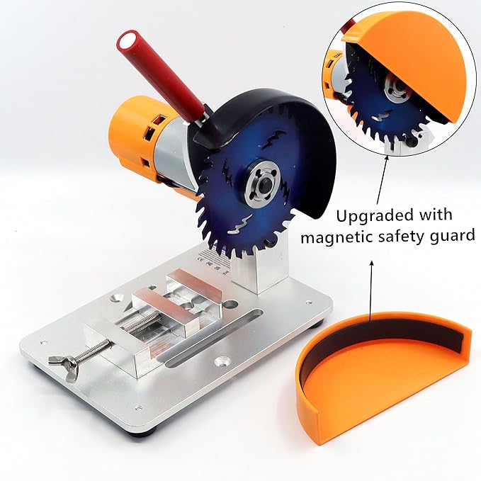 NovelLife Mini Miter Saw 4 inch Electric Cut-Off Chop Saw 775 Motor 105mm Circular Blade for DIY Model Crafts Hobby Metal Wood Plastic Compound Cutting Tool Upgraded