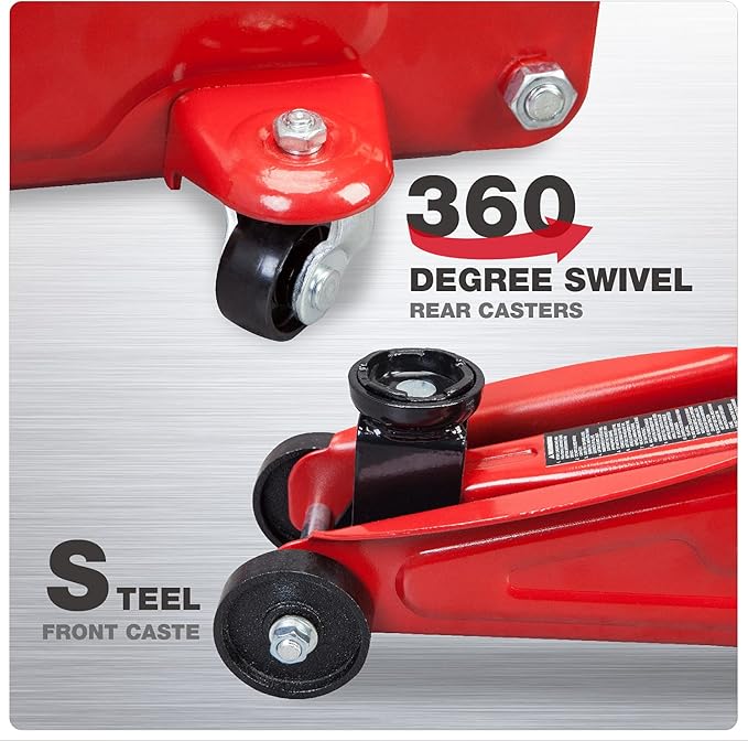 Hydraulic Floor Jack 1.5 Ton 3,300Lbs Car Lift Portable Trolley Jack 360 Degree for Cars Automotive Sedans
