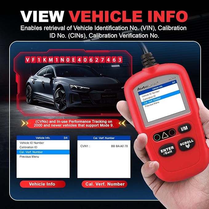 Autel OBD2 Scanner Autolink AL329, Universal Check Engine Code Reader for Cars Since 1996, Upgrade from AL319 Diagnostic Scan Tool, I/M Readiness Test, Vehicle Live Data Display