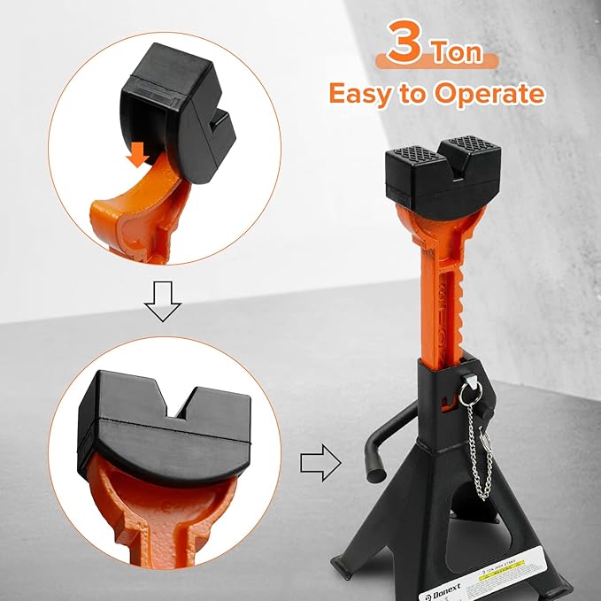 Donext Jack Pad Adapter for Jack Stands 3 Ton Rubber Frame Rail Protector Jack Pad Adapter 4 Pack