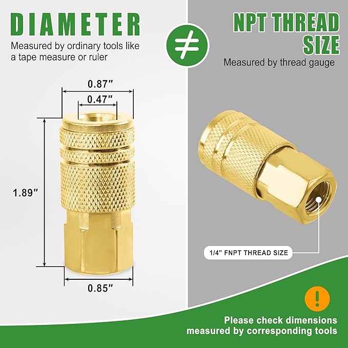Air Coupler & Plug Kit,45 Pcs 1/4" NPT Air Tool Fittings Set,Quick Connect Air Hose Fittings Air Compressor Accessories