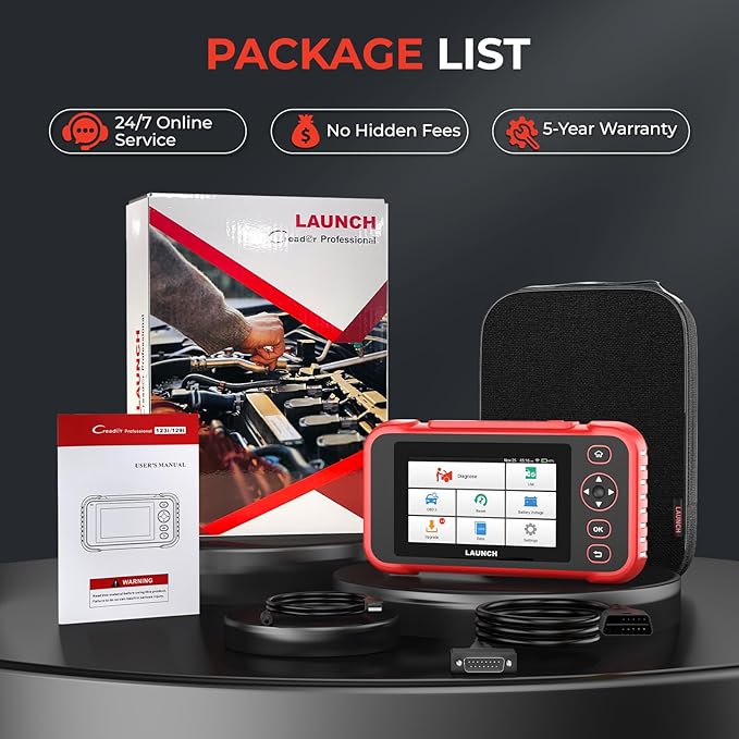LAUNCH OBD2 Scanner CRP129I V2.0, Car Diagnostic Scan Tool Check Engine Transmission ABS SRS with 12 Reset DPF Oil ADBLUE AFS AIRFUEL Bleed BMS Brake ETS INJEC SAS TPMS, Auto VIN Code Reader