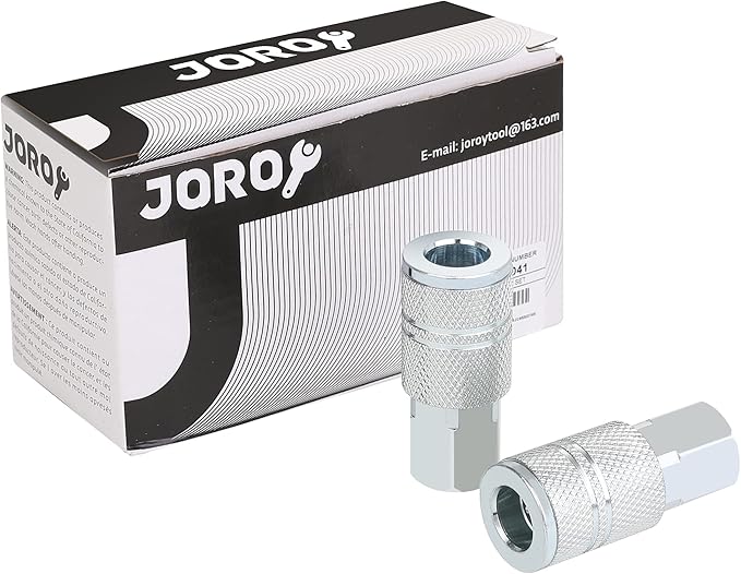 3/8 High Flow Air Fittings, Industrial M-Type Coupler, 3/8 Inch Flow Size, 3/8 Inch Female Threads Size, Steel Material, 300PSI, 10 Pieces Air Compressor Accessories Fittings
