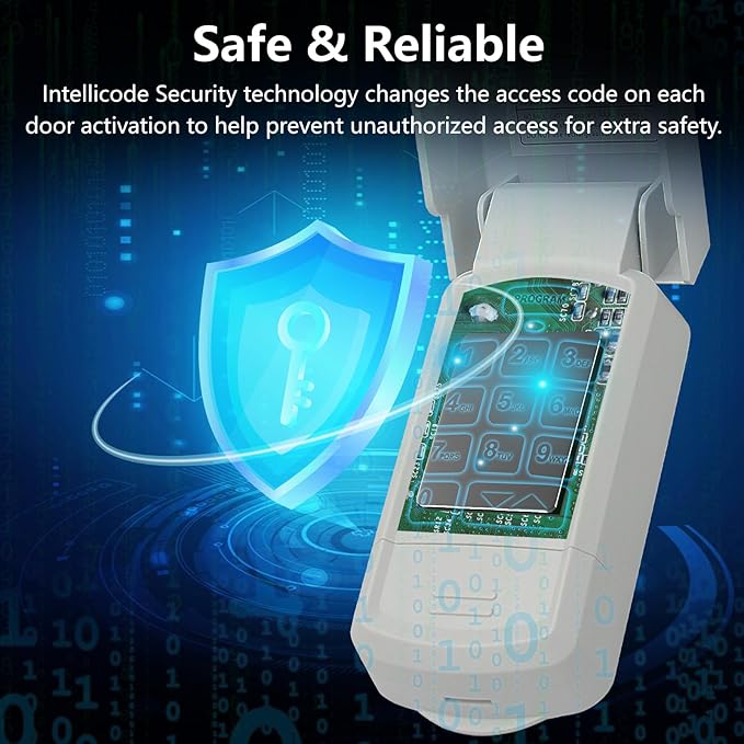 for Genie Garage Door Opener Keypad for All Genie Overhead Door Intellicode CodeDodger and DIP Switch Garage Door Openers, Wireless Keypad Keyless Entry GK-R OKP-BX, 315/390 MHz