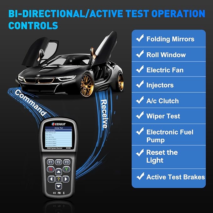 OBD2 Scanner Code Reader for BMW Mini Rolls-Royce Full System Diagnostic Scan Tool, 30+ Special Functions Incl Battery Registration Oil Light EPB ABS SAS DSC DME SRS Reset Bi-Directional Active Test
