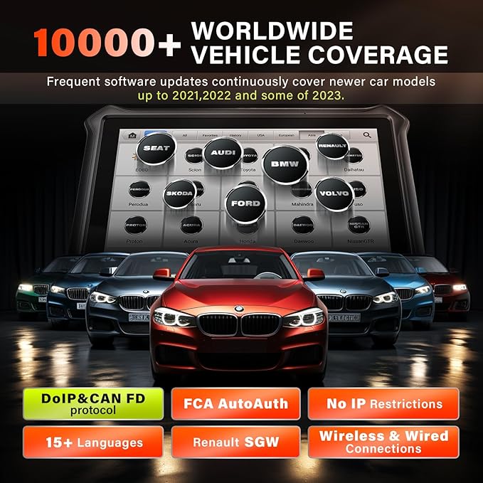OTOFIX D1 Automotive Diagnostic Tool[ 2-Year Free Update],2025 Bi-Directional Scan Tool,ECU Coding,40+ Resets,FCA AutoAuth, All Systems Diagnosis,CAN FD & DoIP,Upgraded of D1 Lite