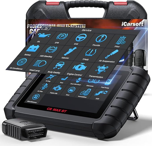 iCarsoft CR Max BT Ehanced Wireless OBD2 Scanner, All System Car Diagnostic Tool, 49 Reset+Extra 38 Service, Bidirectional Control, CANFD, Auto VIN, 4-in-1 Live Graph, Lifetime Update