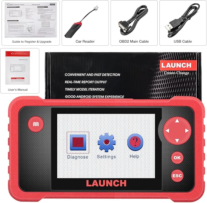 LAUNCH CRP123 V2.0 Elite OBD2 Scanner, 2025 New Engine/ABS/SRS/Transmission Car Diagnostic Tool With Oil Reset/Throttle Adaption/SAS Relearn , Check Engine Code Reader, Lifetime Free Update Scan Tool