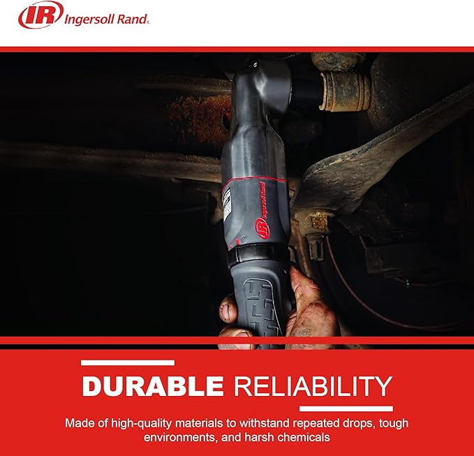 Ingersoll Rand 2015MAX 3/8" Pneumatic Air Impact Wrench, Right Angle, Low Profile 2” Hammerhead, 180 ft lbs Max Torque, 7,100 rpm, Two-Position Power Regulator, Gray