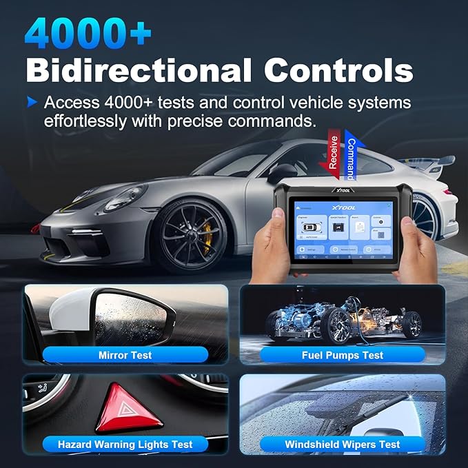XTOOL D7S OBD2 Scanner with FCA AutoAuth, Bidirectional Scan Tool 2025 V2.0, 36+ Resets, 4000+ Active Tests, Online ECU Coding, PMI, V.A.G. Guide, DoIP/CAN FD, All-System Scan, Upgraded of XTOOL D7