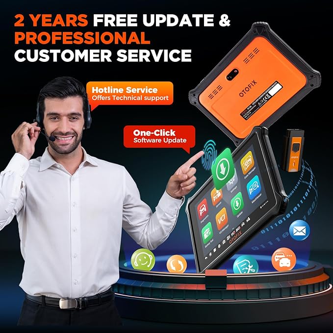 OTOFIX D1 Lite Bidirectional Scan Tool with 2-Year Updates, 2025 Newest All System Automotive Diagnostic Scanner, 38+ Reset Services, FCA AutoAuth, Active Test, CANFD&DOIP, Auto VIN