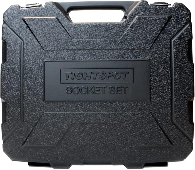 TIGHTSPOT 3/8" Drive 50pc Impact Socket PRO SET, our Most Popular Set Ever with SAE & Metric from 5/16 Inch - 3/4 Inch, 8mm-19mm + 21mm + 22mm, Standard/Deep Sockets, Extension Bars, Adapters & More