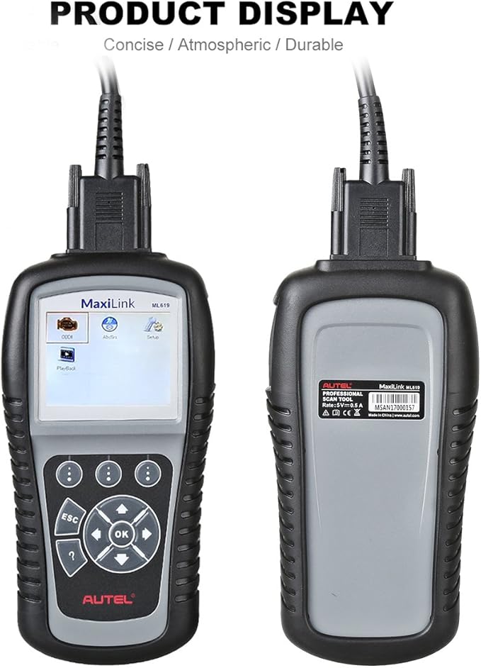 Autel MaxiLink ML619 OBD2/EOBD Code Reader with ABS/SRS Diagnostic (Upgraded Version of AL619)