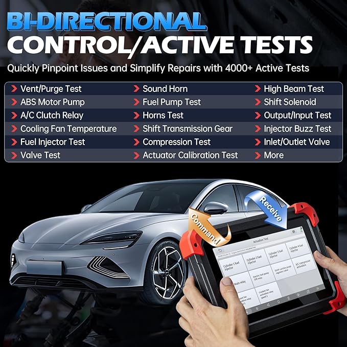 XTOOL D7 OBD2 Scanner Bidirectional Scan Tool, 2025 Scanner for Car, FCA Autoauth, CANFD/DoIP, 36+ Resets, Active Tests, All System Diagnosis, Crank Sensor Relearn, ECU Coding, 3 Years Updates