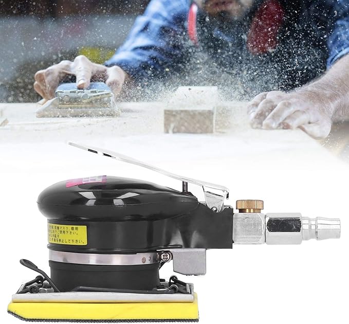 Professional Air Palm Sander, Air Sander Pneumatic Polisher Manual Polishing Grinding Machine Handheld Sandpaper Machine