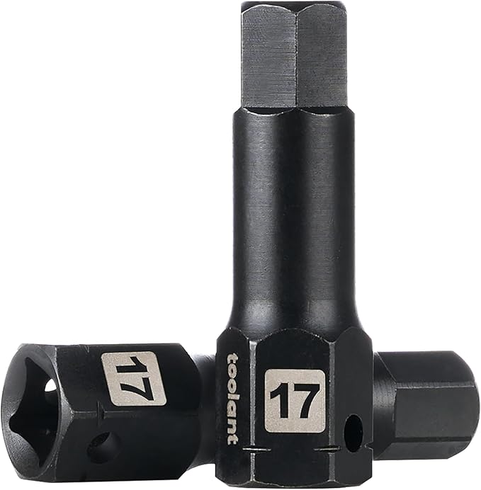 toolant 1/2" drive 17mm impact hex bit socket set 2PCS, Hex Drive, S2 Steel Air Drive Allen Socket set,Impact Grade