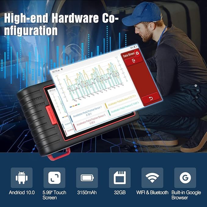 Thinkcar OBD2 Scanner Wireless, Thinkscan Max2 Lifetime Free Upgrade Diagnostic Scan Tool with CAN-FD Protocol, All System Diagnosis & 28+ Resets, ABS Bleed/IMMO/SAS/TPMS/Auto VIN, FCA Autoauth