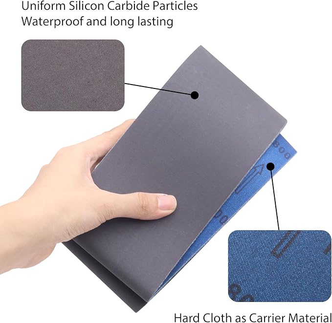 4 x 36 Inch Sanding Belts, Silicon Carbide Knife Sharpening Sanding Belt, 4 Pcs Each of 600, 800, 1000 Grits Sanding Belt for Belt Sander, 12 Pack
