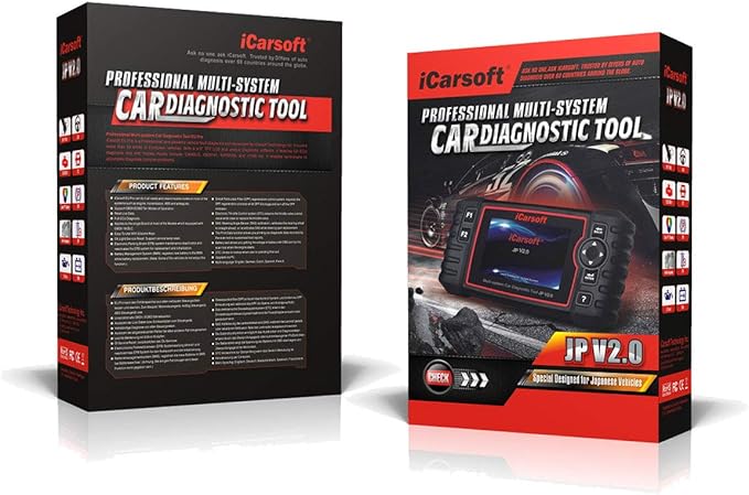 iCarsoft JP V2.0 Diagnostic Scan Tool for Japanese Vehicles Toyota/Lexus/Scion/Isuzu/Nissan/Infiniti/Mitsubishi/Honda(Acura)/Mazda/Subaru +Oil Reset +EPB+BMS+DPF+SAS+ETC+BLD+INJ