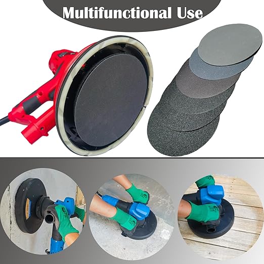 30 PCS 7 Inch Hook-and-Loop Sanding Silicon Carbide Discs Sandpaper - 5 pcs Each of 80 120 240 400 1000 and 2000 Grits Wet/Dry Sander Paper for Random Orbit Sander