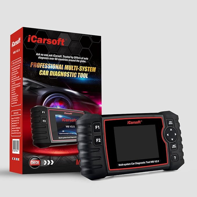 Diagnostic Scanner iCarsoft MB V2.0 Compatible for Mercedes-Benz/Sprinter/Smart, ABS SRS Oil BLD INJ
