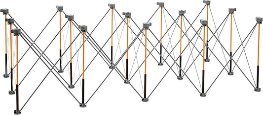 BORA Centipede 30in Folding Work Table Set - No Assembly 15-Strut Collapsible Table 6000lb Weight Limit - 4x8ft Mobile Work Station with Storage Bag, Foldable Work Bench Table - CK15S, Orange
